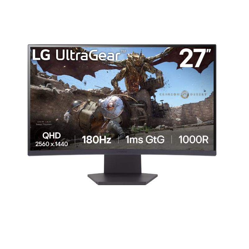 LG - Monitor Curvo LG Ultragear 27 - 1ms, 180Hz 27GS60QC-B