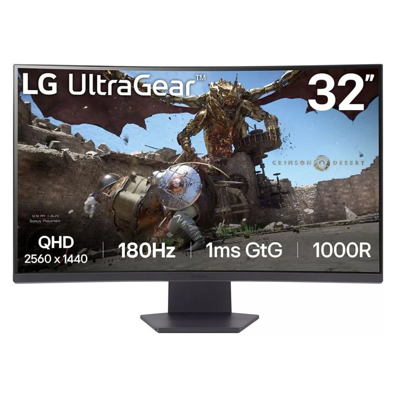 LG - Monitor Curvo LG Ultragear 32 - 1MS 180Hz 32GS60QC-B