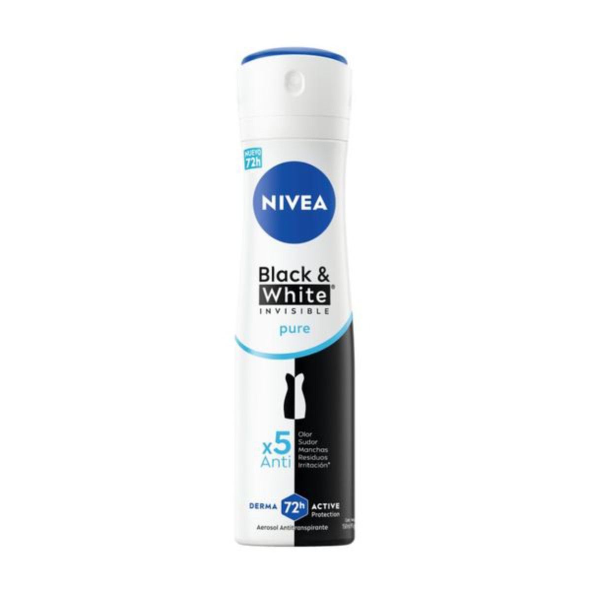 NIVEA - NIVEA  DESODORANTE SPRAY INVISIBLE BLACK & WHITE PURE 150ML