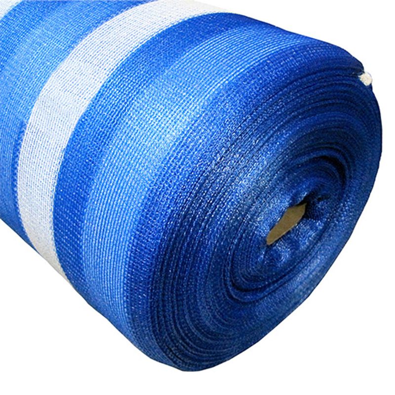 MARIENBERG - Malla Sombra Franjeada Ferretera 80% Azul y Blanco de 4.20 x 100 mts.