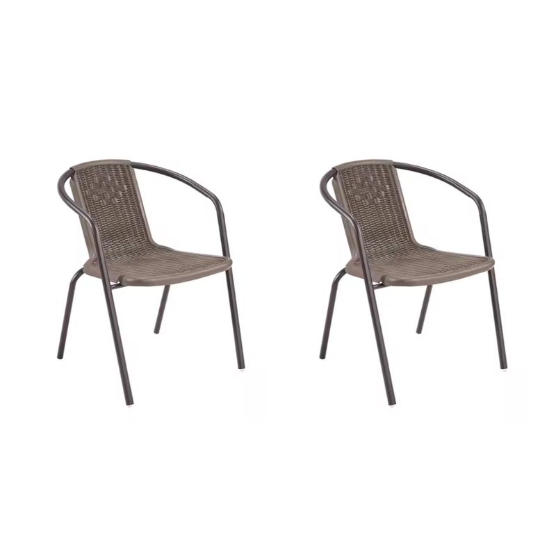 GENERICO - Pack x2 Silla Ratán para Terraza y Jardin