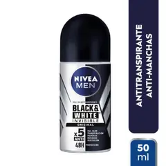 NIVEA - DESODORANTE ROLL ON MEN INVISIBLE BLACK & WHITE 50ML
