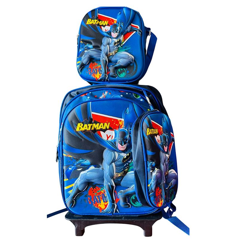 GENERICO - Set Mochila Con Ruedas 3 Piezas