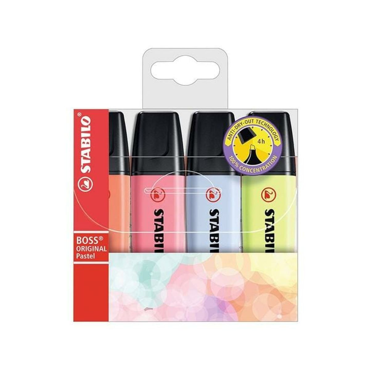 STABILO - Set de 4 Destacadores Stabilo Boss Original Pastel