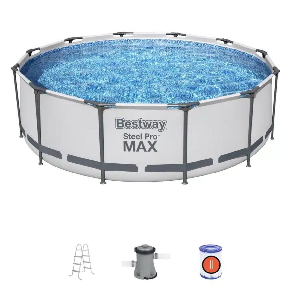 BESTWAY - Alberca Estructural Bestway Ancho 457m Alto 107m + Escala + Filtro