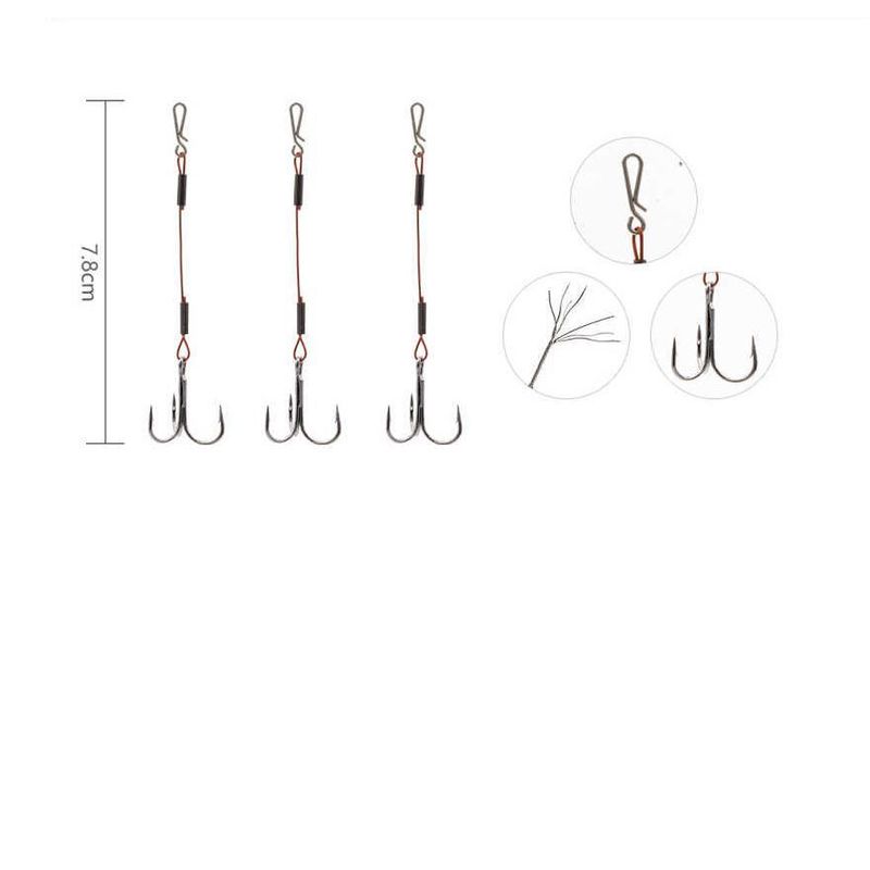 GENERICO - Pack 3 Anzuelo de Pesca #8 3pcs