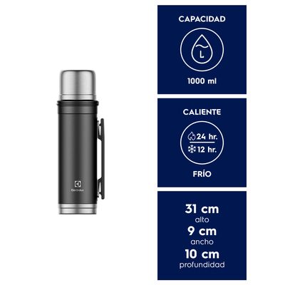 Imagen 2 del producto Termo Acero Inoxidable 1 Lt Sense To Go Negro
