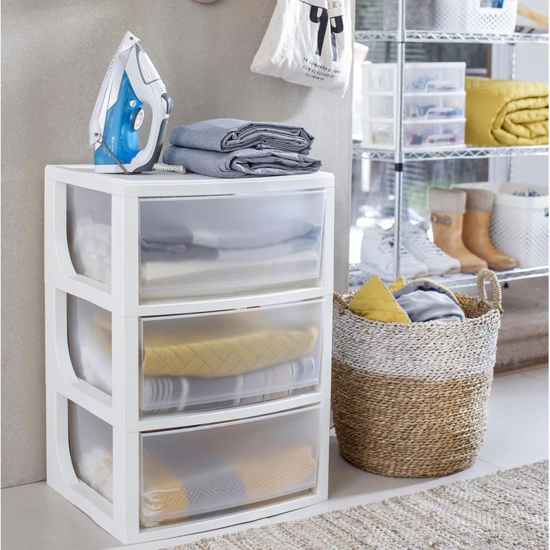 WENCO - Organizador Plastico Multiuso 3 Cajones Blanca