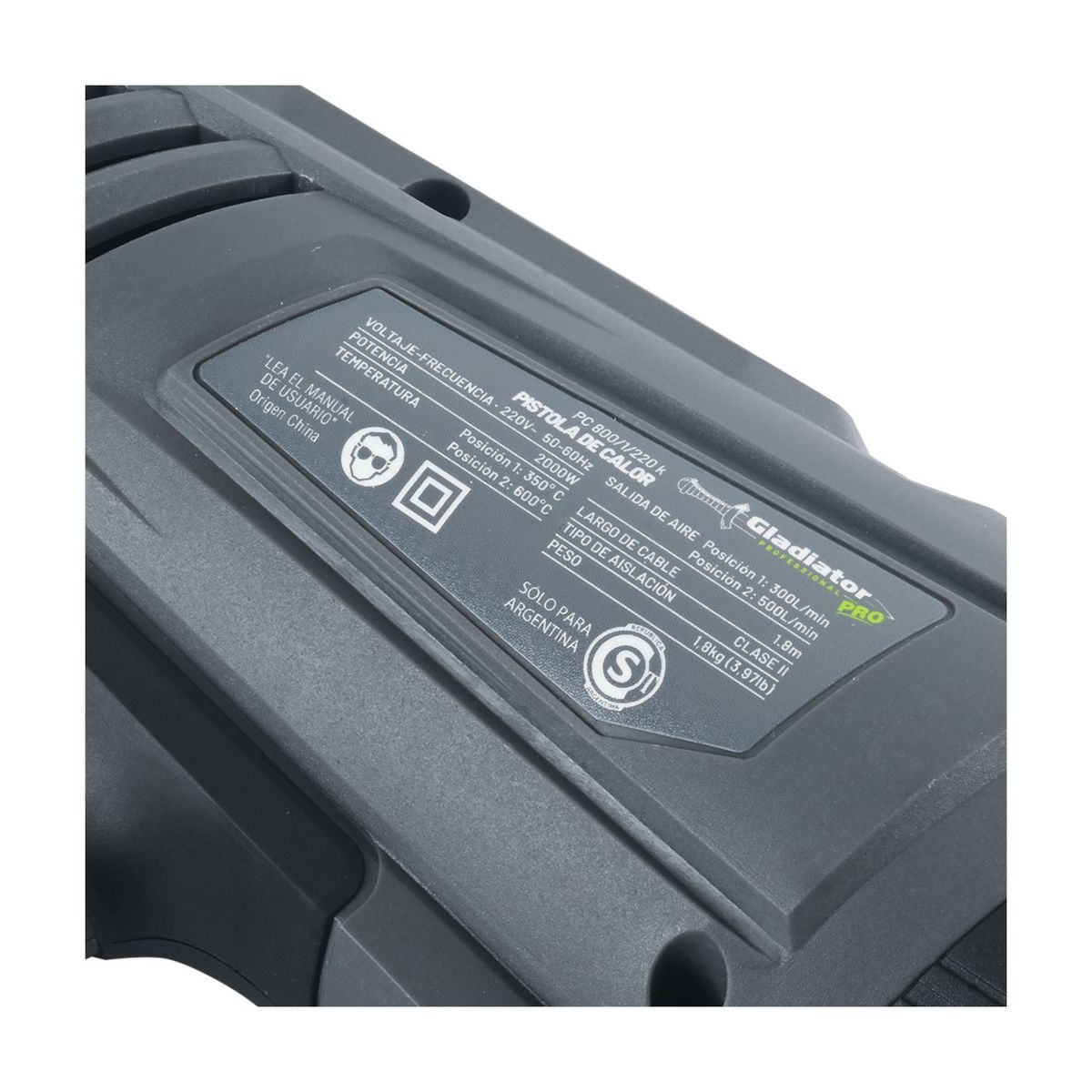 GLADIATOR - Pistola De Calor 2000w Pc 800k Gladiator