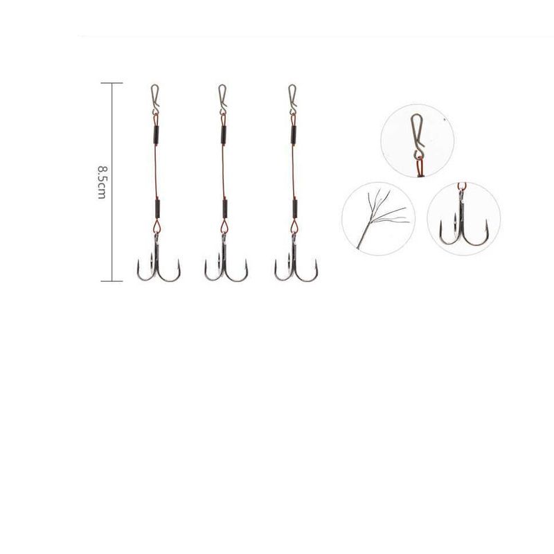 GENERICO - Pack 3 Anzuelo de Pesca #4 3pcs