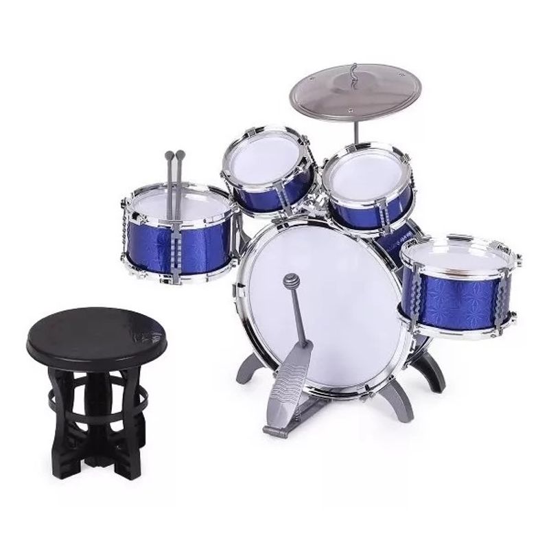GENERICO - Bateria Musical Juguete Jazz Drum Niño 5 Tambores + Piso