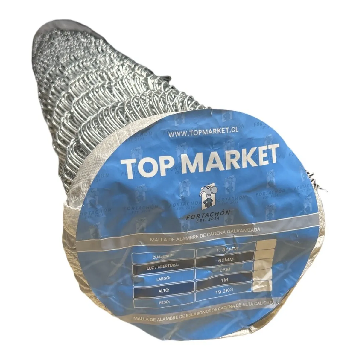 GENERICO - Malla Bizcocho Galvanizada 60mm 1x25Mt