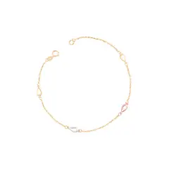 JB JOYAS BARON - Pulsera de Oro 18kt Gotas Tricolor