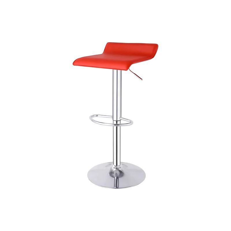 GENERICO - Silla Bar Altura Ajustable con Reposapiés Rojo