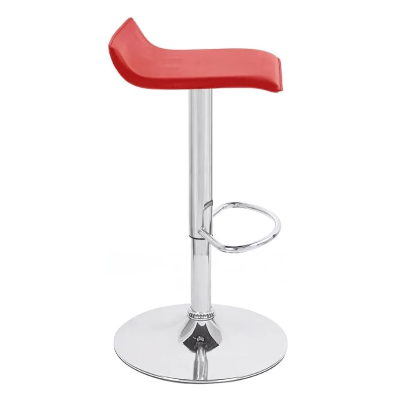 GENERICO - Silla Bar Altura Ajustable con Reposapiés Rojo