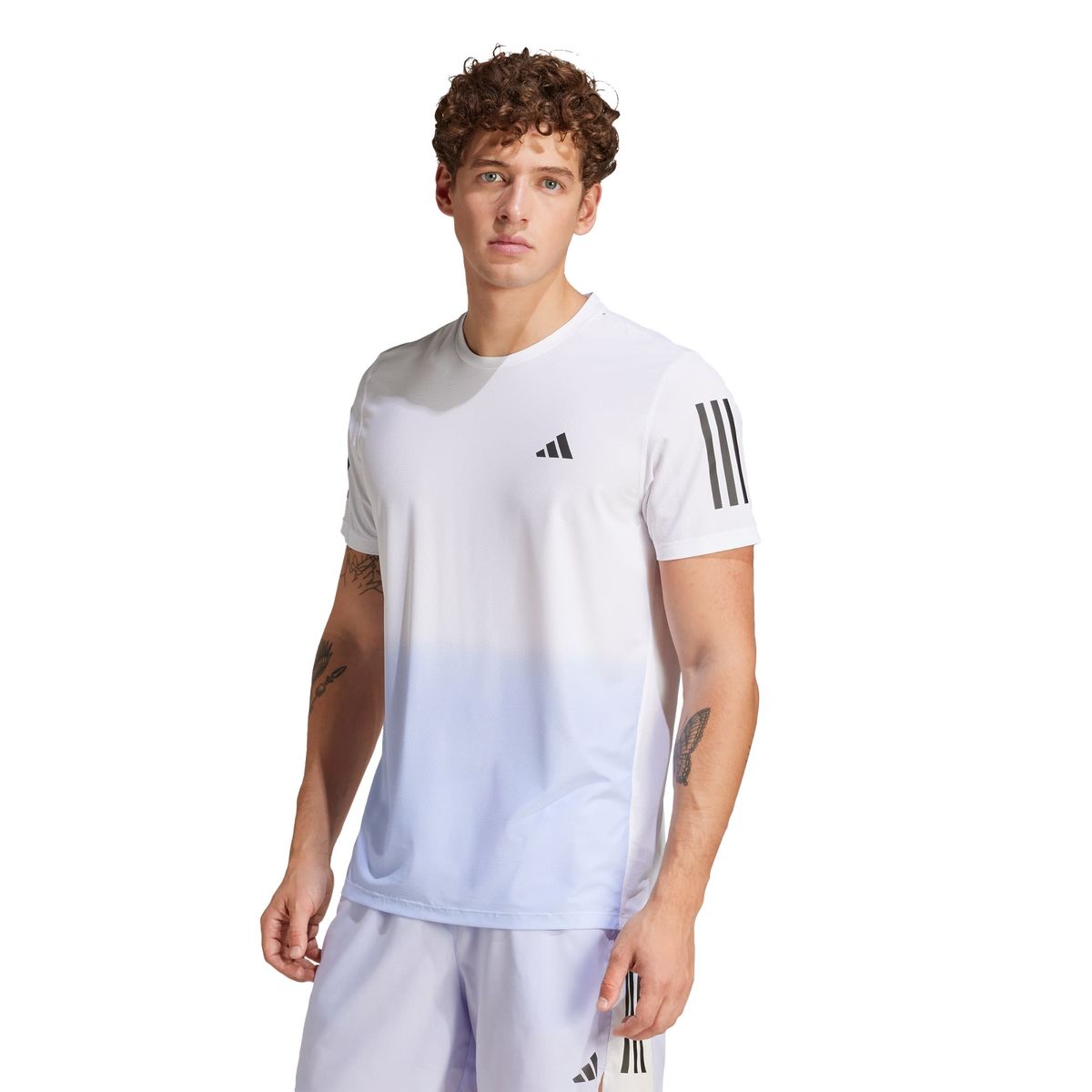 ADIDAS - Polera Own the Run CLIMACOOL Colorblock.-