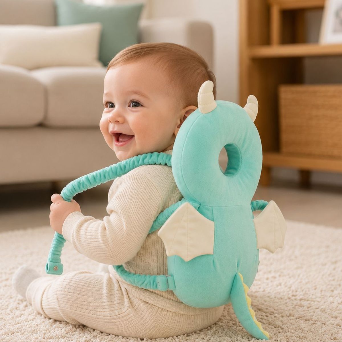 GENERICO - Almohada Protectora Para Bebé Mochila Anticaída Antigolpes