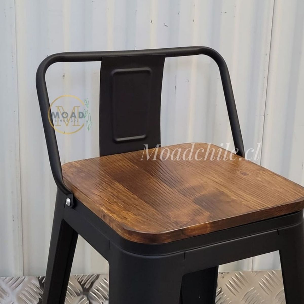 GENERICO - Pack 4 TaburetesTolix Madera Oscura 66cm