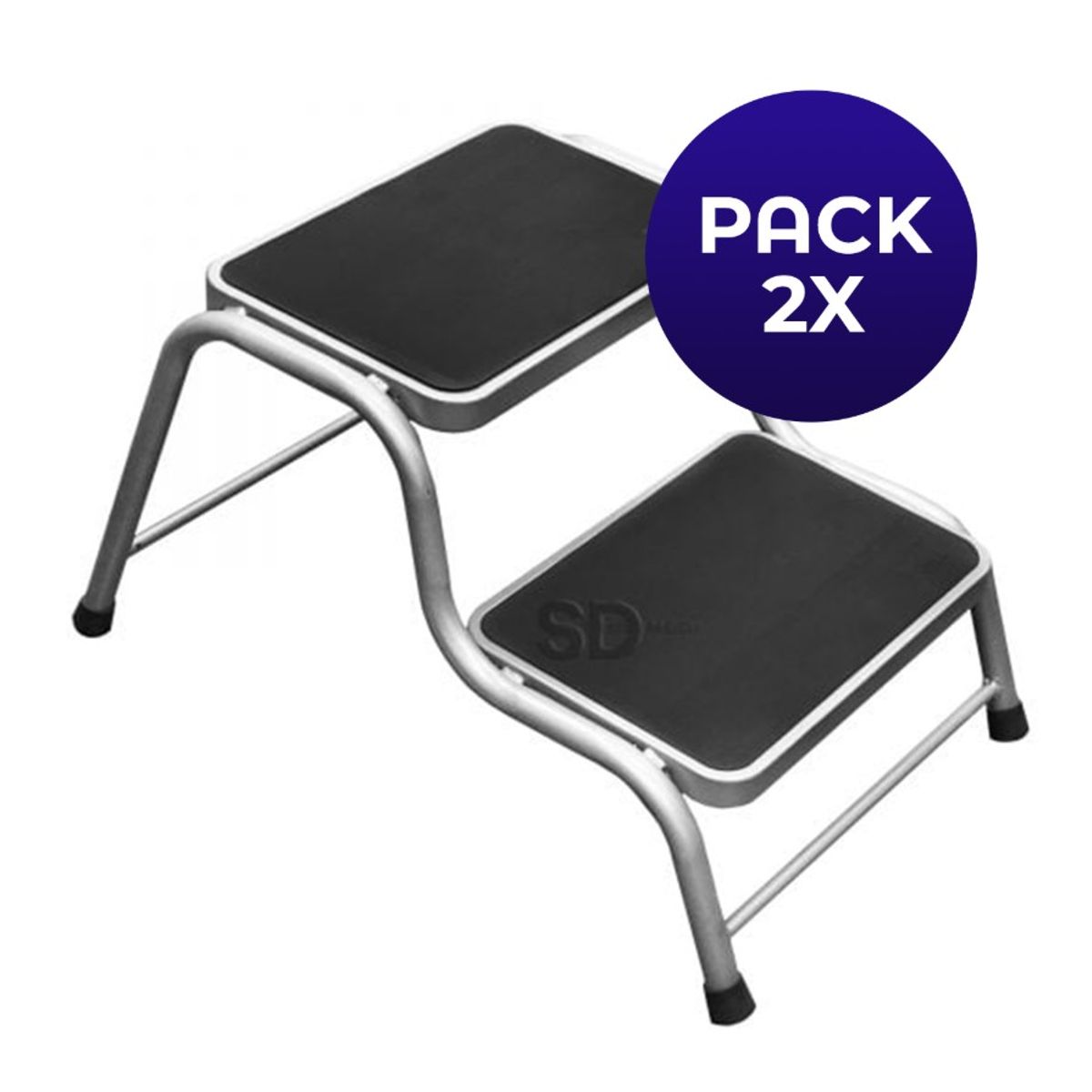SDFIT - Pack 2x Escalera escabel de 2 peldaños