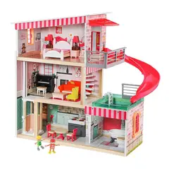 BEBESIT - Casa de Muñecas + Muebles Madera Montessori Bella