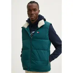 TOMMY HILFIGER - Parka Vest Acolchada Con Cuello Alto Verde