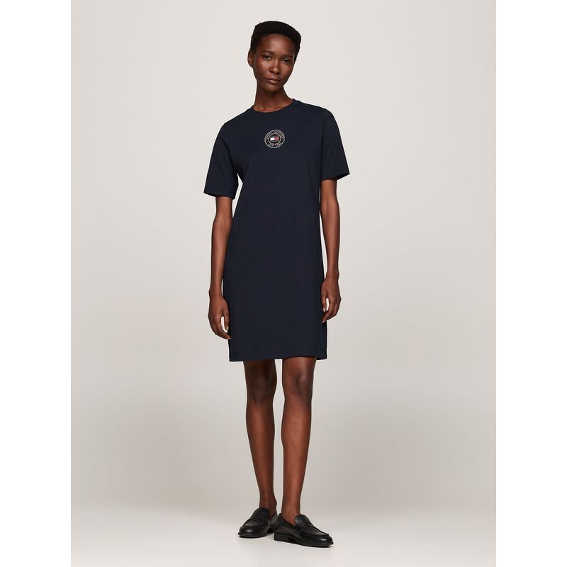 TOMMY HILFIGER - Vestido Logo Nautico Regular Fit Azul Tommy Hilfiger