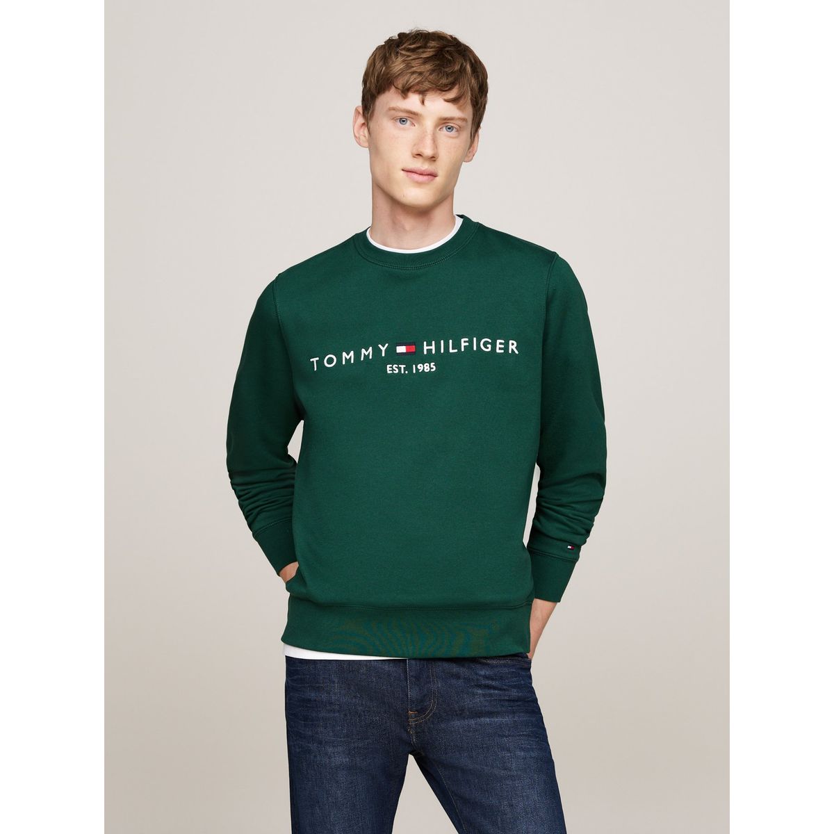 TOMMY HILFIGER - Polerón Established 1985 Verde Tommy Hilfiger