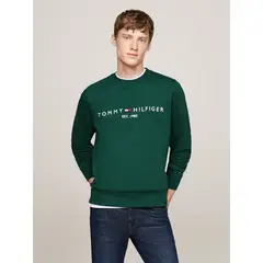 TOMMY HILFIGER - Polerón Established 1985 Verde Tommy Hilfiger.