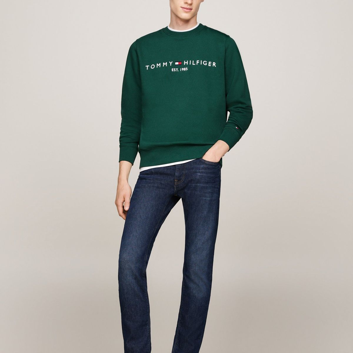 TOMMY HILFIGER - Polerón Established 1985 Verde Tommy Hilfiger