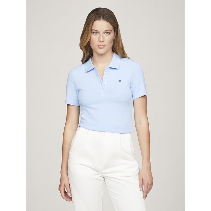 TOMMY HILFIGER - Polo 1985 Collection Slim Fit Celeste Tommy Hilfiger