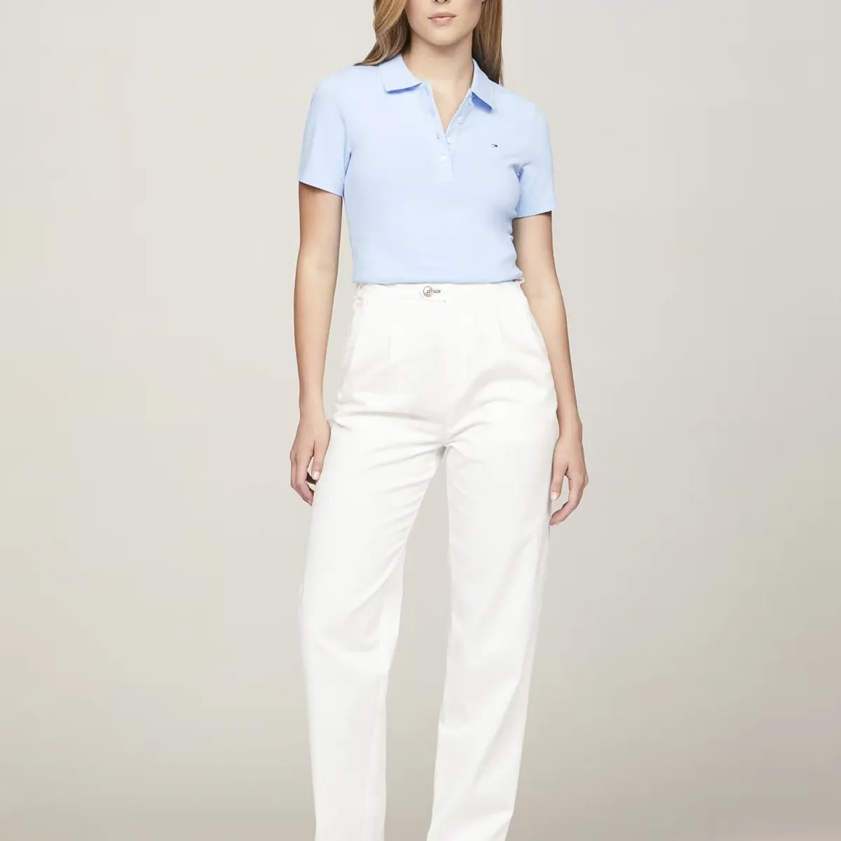 TOMMY HILFIGER - Polo 1985 Collection Slim Fit Celeste Tommy Hilfiger