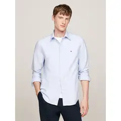 TOMMY HILFIGER - Camisa Oxford Heritage Regular Fit Celeste