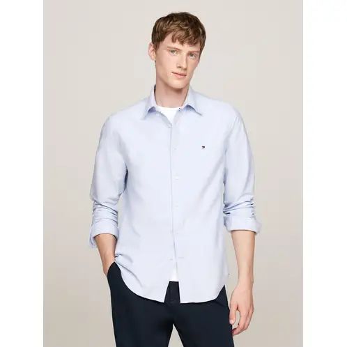 TOMMY HILFIGER - Camisa Oxford Heritage Regular Fit Celeste