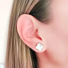 COGGIOLA - Aros Trébol Nácar Plata Fina 925