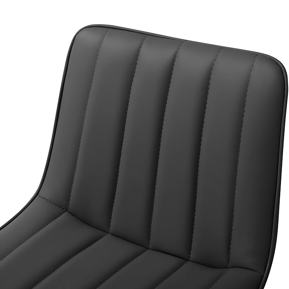 GENERICO - Pack x2 Silla Bar Verona Altura Ajustable con Reposapiés Negro