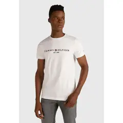 TOMMY HILFIGER - Polera Im Core Logo Slim Fit Blanco