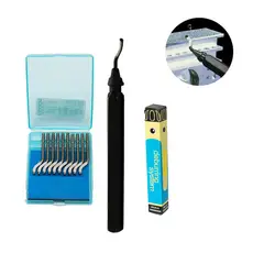 GENERICO - Set Desbarbado 10 Cuchillas De Repuesto Aluminio Acero Pvc