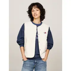 TOMMY HILFIGER - Chaqueta Vest Quilted Con Logo Beige