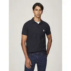 TOMMY HILFIGER - Polo Con Logo De Monogram Azul