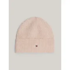 TOMMY HILFIGER - Beanie Essential Con Logo Rosado