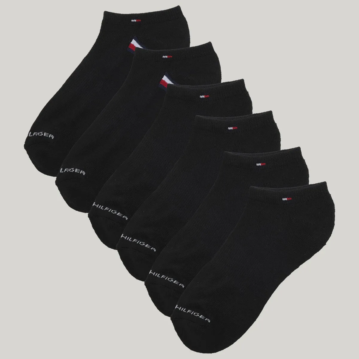 TOMMY HILFIGER - Pack De 6 Calcetines Sport Negro Tommy Hilfiger