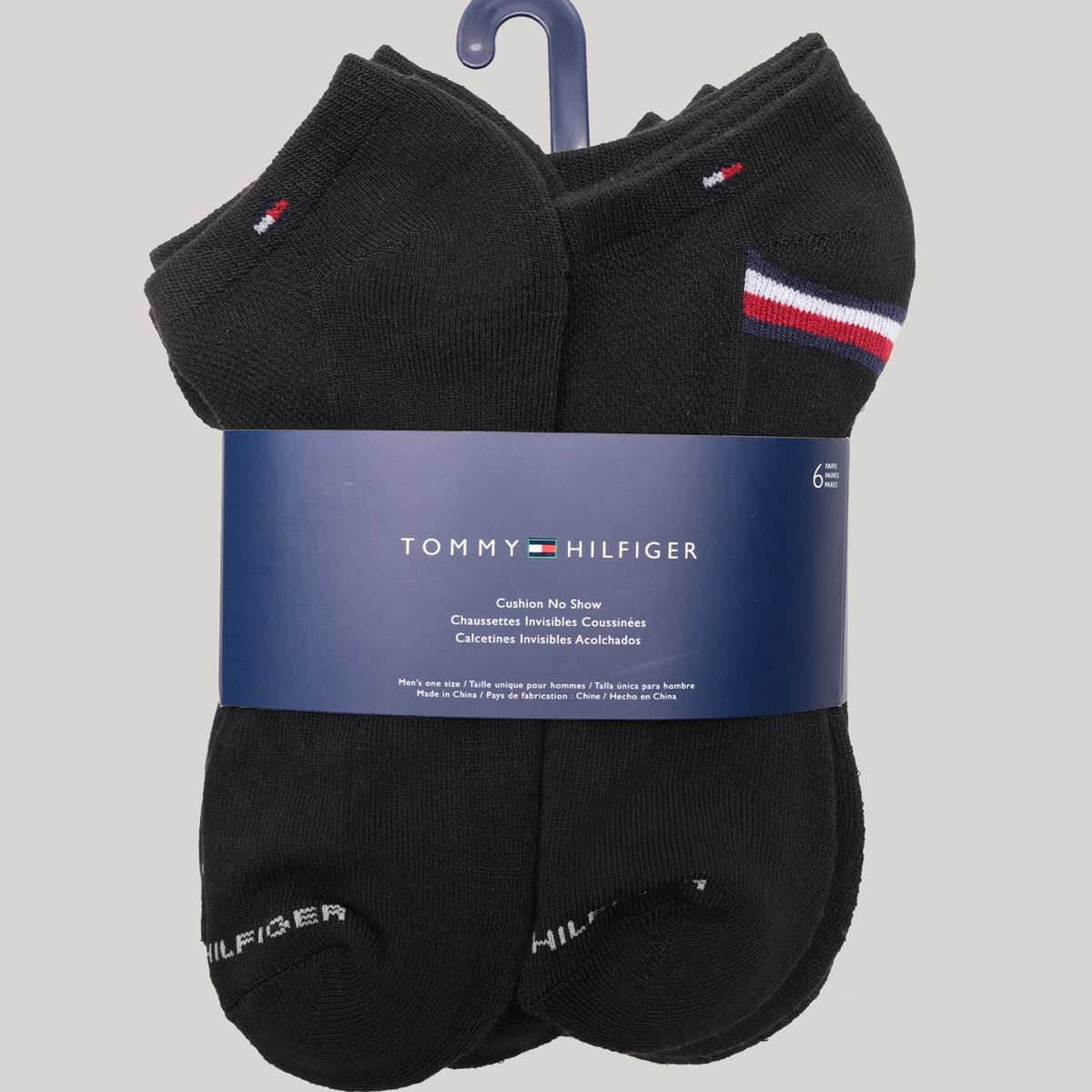 TOMMY HILFIGER - Pack De 6 Calcetines Sport Negro Tommy Hilfiger