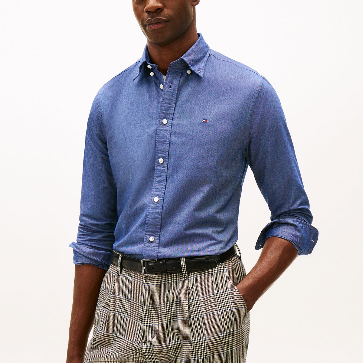 TOMMY HILFIGER - Camisa Oxford Heritage Regular Fit Azul Tommy Hilfiger