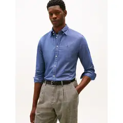 TOMMY HILFIGER - Camisa Oxford Heritage Regular Fit Azul