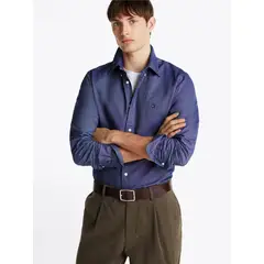 TOMMY HILFIGER - Camisa Oxford Heritage Regular Fit Azul