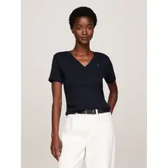 TOMMY HILFIGER - Polera A Rayas Slim Fit Azul