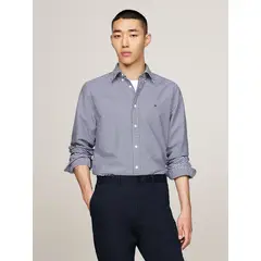 TOMMY HILFIGER - Camisa Heritage Oxford Gingham Regular Fit Azul