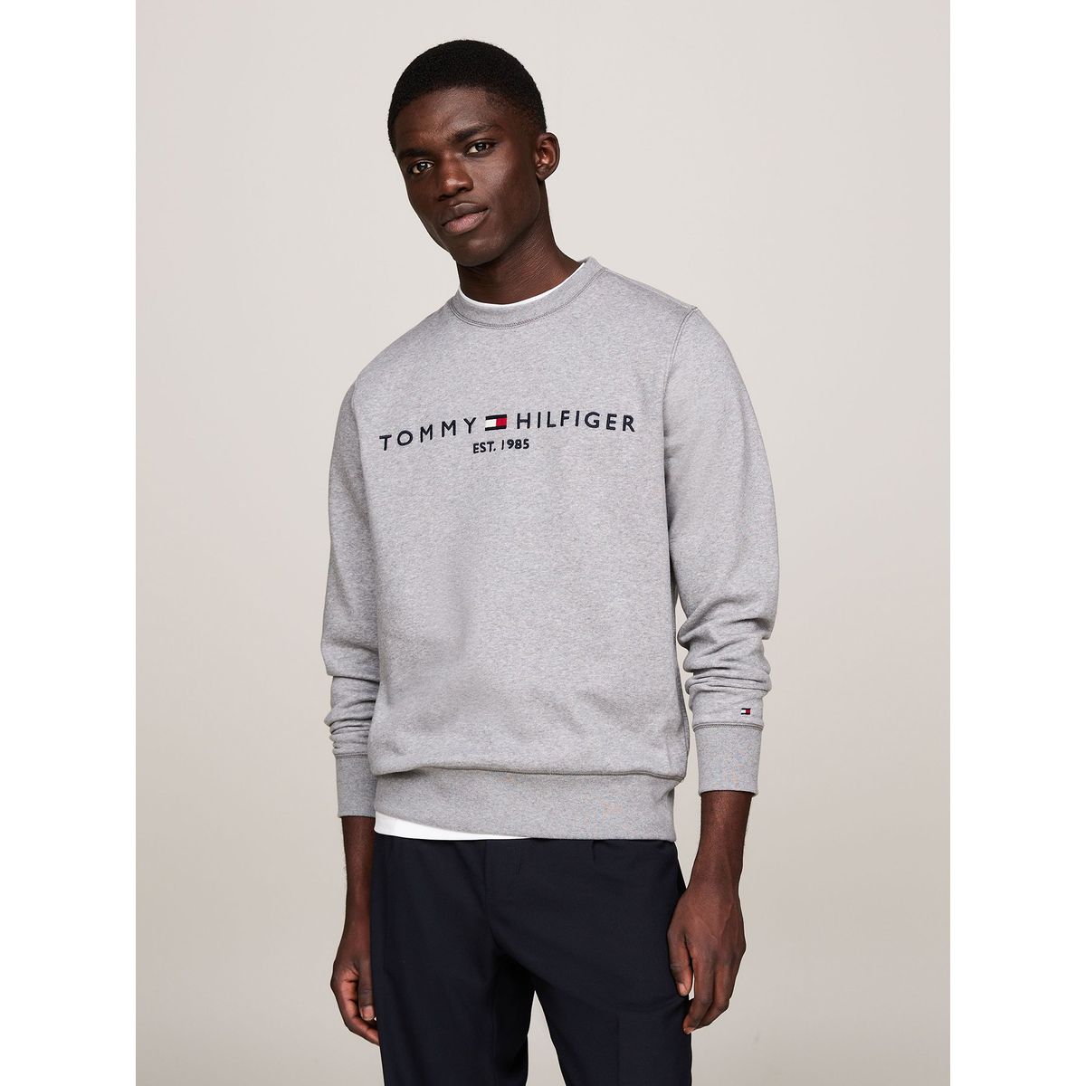 TOMMY HILFIGER - Polerón Established 1985 Gris Tommy Hilfiger