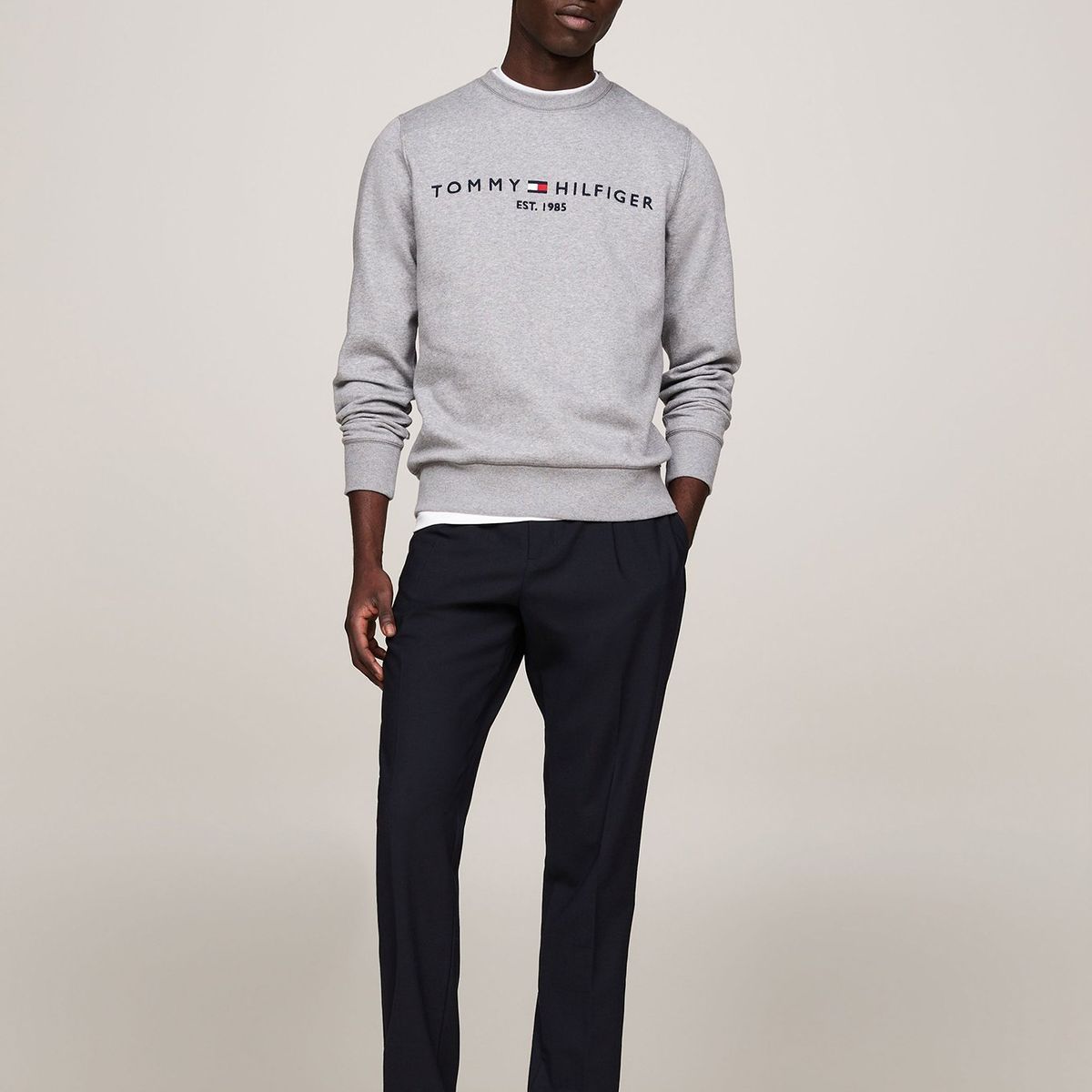 TOMMY HILFIGER - Polerón Established 1985 Gris Tommy Hilfiger