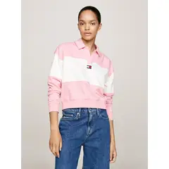TOMMY HILFIGER - Sweater Relaxed Color Block Rosado